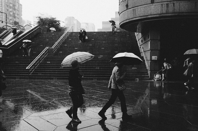 Walking in the rain